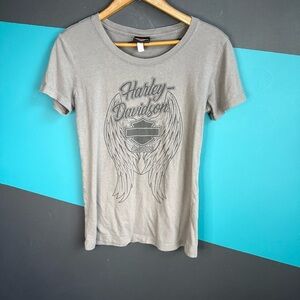 Harley-Davidson Gray Winged Emblem Tee